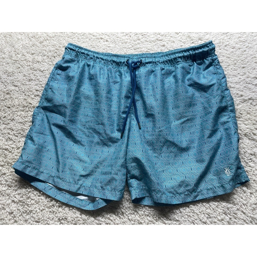 Ike By Ike Behar Turquoise Swim Trunks With Liner Men's Size XL